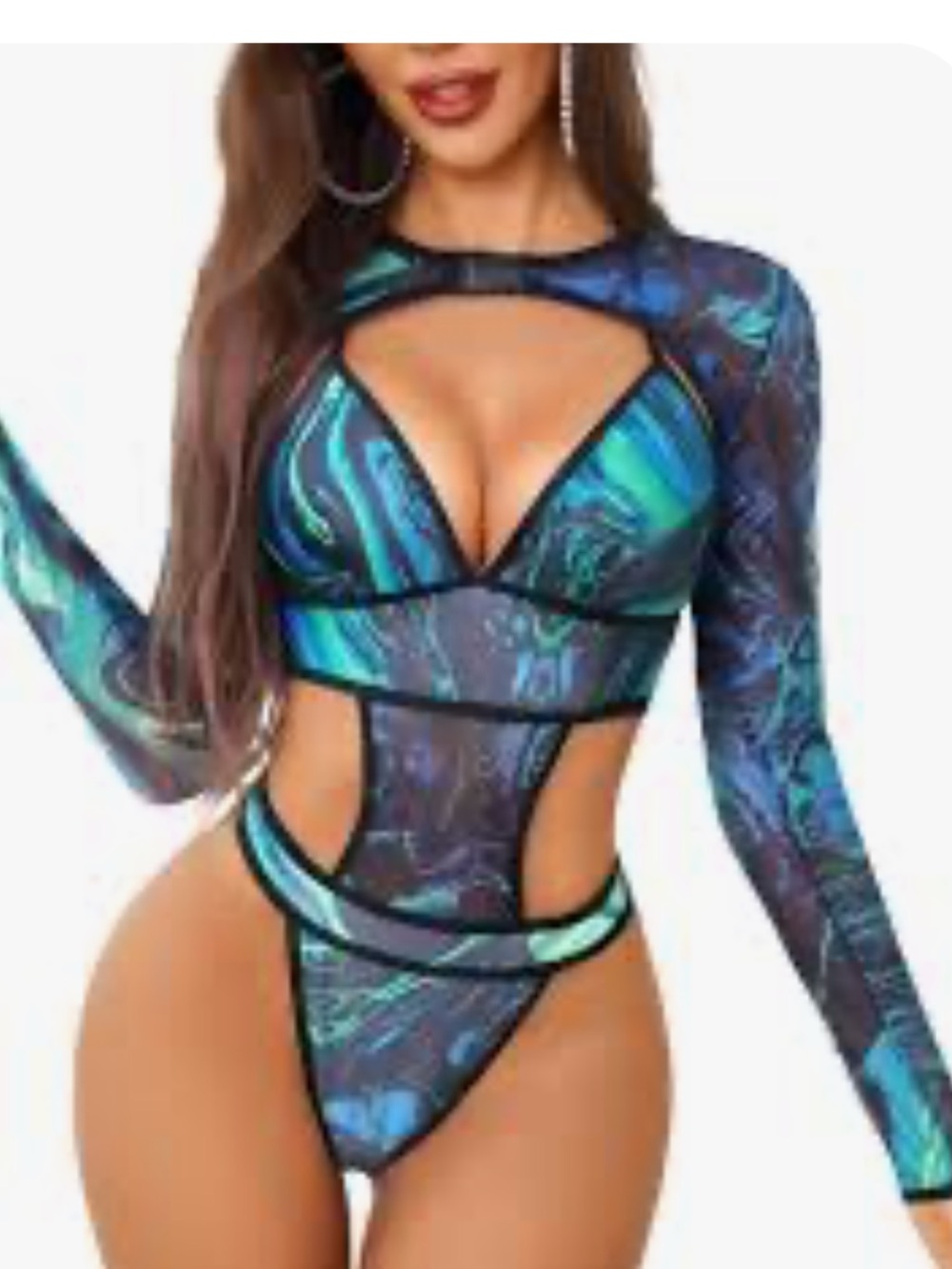AvidLove Rave Festival Bodysuit Buckle Cut out Crop. NWT Large